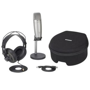 Pack de Micrófono y Audífonos Samson USB C01U/SR850 Pro Recording/Podcast