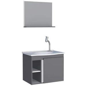 Mueble Vanitorio 52 cm + Espejo Safira Gris VekkaHome