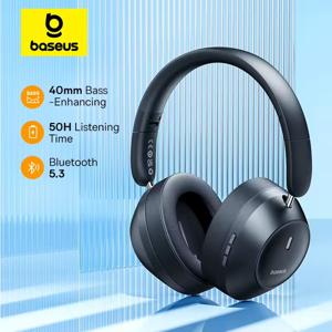 Baseus Bass 30 Max Auriculares Bluetooth 5,3 Diafragma de 40mm, Latencia Ultrabaja, 50H