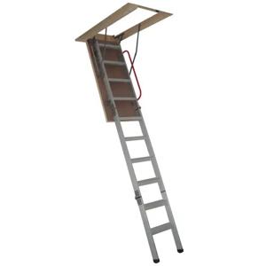 Escalera Entretecho Aluminio Deluxe 70x120cm x 2.8 m Baldara