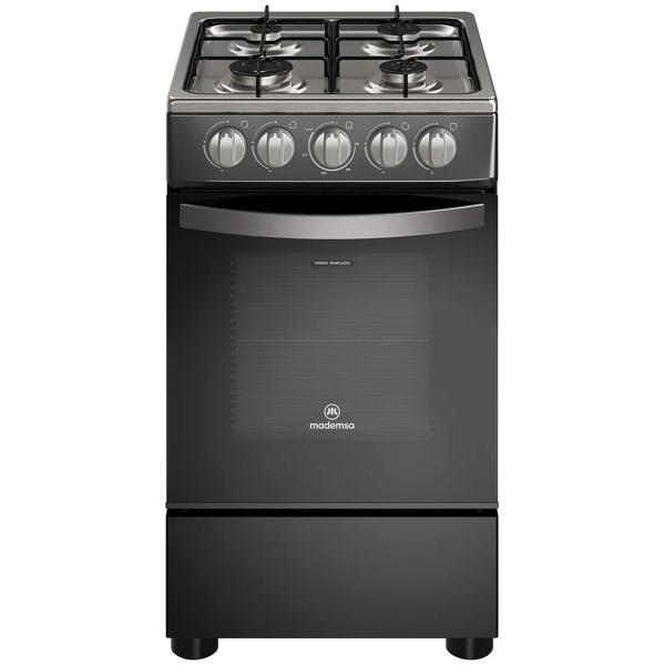 Cocina A Gas 4 Platos Mademsa Limpiafácil Fm4ip Negra