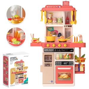 Cocina Juguete Grande 50pcs Niños Spray Kitchen 78cm Rosado