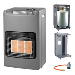 Estufa A Gas Plegable 11-15kg Marca Okaeri Color Gris