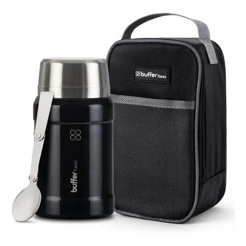 Termo Comida Y Liquido Buffer Multipropósito 800ml + Bolso Color Negro