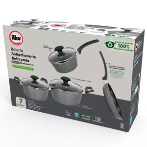 Batería de Cocina Everyday 7 Piezas Gris Ilko