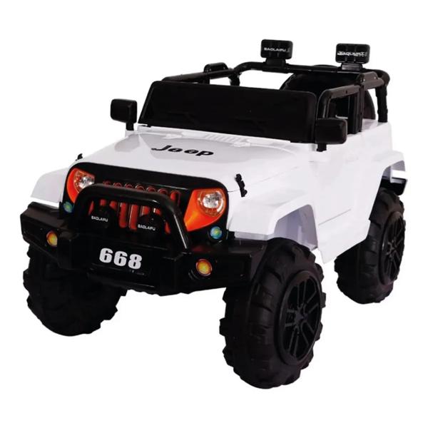 Auto A Bateria Jeep 12v Control Remoto Color Blanco