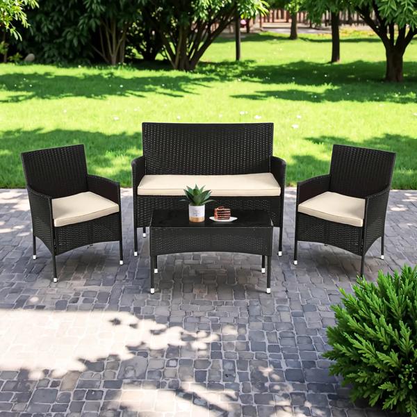 Juego De Living De Terraza 4 Piezas Para Exterior Homer Outdoor