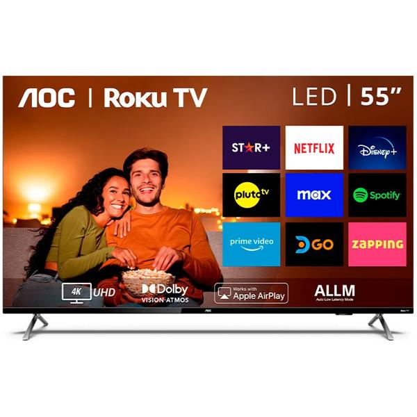 AOC Roku TV LED 55” UHD 4K Smart TV 55U6125