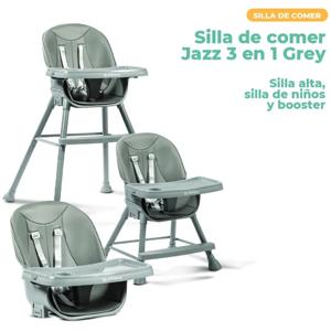 Silla De Comer 3 En 1 Pikaboo Jazz Gris Alta Gris