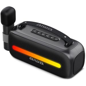 Parlante Bluetooth Aiwa Portátil Con Karaoke Aws-s40bt Negro