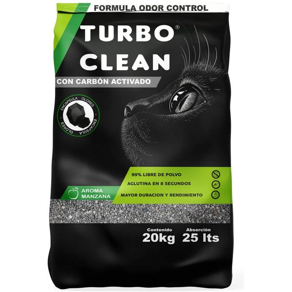 Arena Aglutinante Turbo Clean Odor Control 20kg Manzana