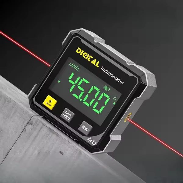 Nivel Laser Digital, Medidor de Ángulo Electrónico Magnético 360º