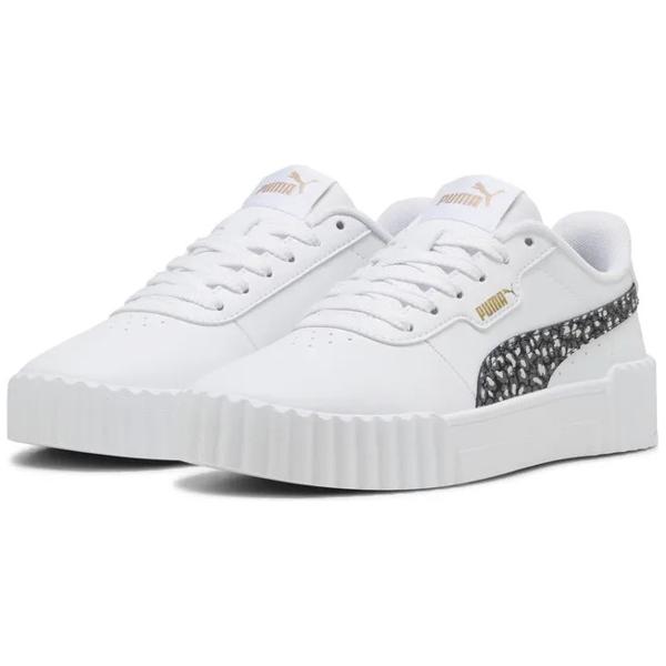 Zapatilla Puma Carina 3.0 Animal Jr Blanco Joven