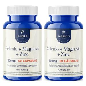 Pack x2 Selenio + Magnesio + Zinc 120 capsulas Karun Life