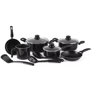 Bateria Cocina 12 Piezas Begônia Teflon Antiadherente Plata