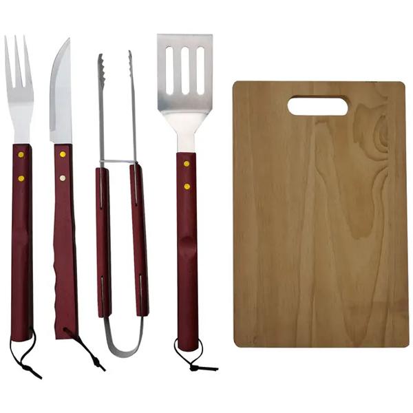 Set Parrillero 4 Piezas + Tabla Beef Maker