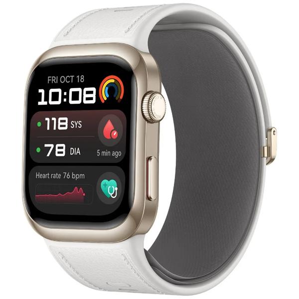 Smartwatch Huawei Watch D2 Blanco Dorado Cuero Negro