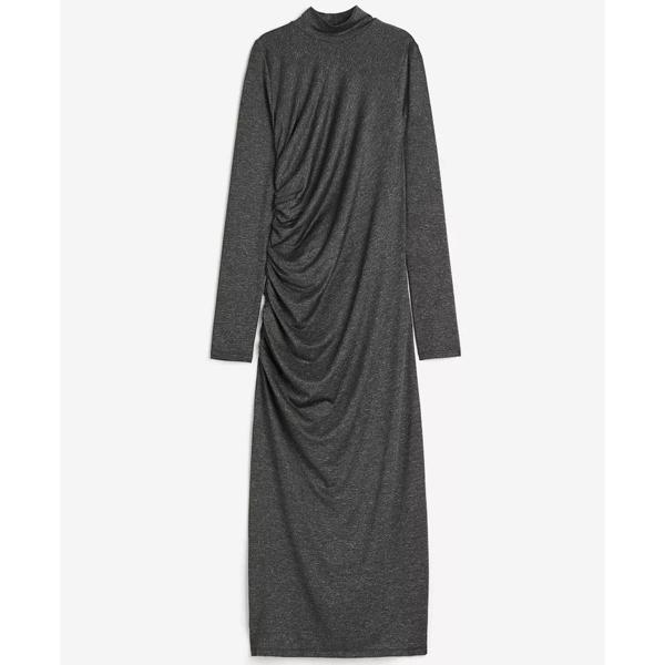 Vestido Fruncido con Cuello Alto H&M