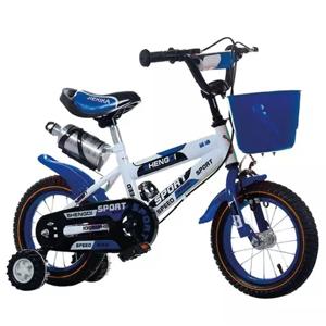 Bicicleta Infantil Lumax Aro 12 Azul Con Rueditas