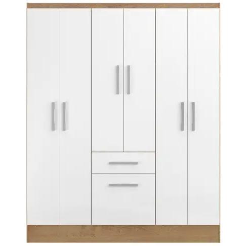 Clóset 6 Puertas 1 Cajón 1 Zapatero Blanco 177x138x40 cm