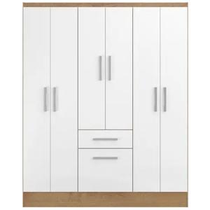 Clóset 6 Puertas 1 Cajón 1 Zapatero Blanco 177x138x40 cm