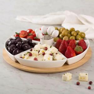 Set de Cocktail Bamboo con 5 Pocillos y Pinchos Attimo