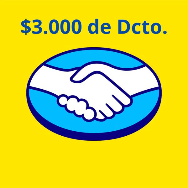 $3.000 de Descuento en tu primer pago en Mercado Pago