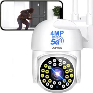 Cámara IP ATSG 2MP Full HD WiFi Exterior PTZ Conexión E27 Audio Bidireccional