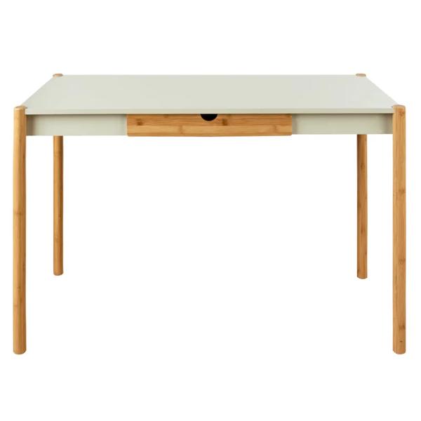 Escritorio con Cajón de Mdf y Bambú 105x50x75 cm