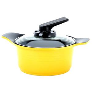 Cacerola 20 cm 2,5 Lt Roichen Amarillo con Asas de Silicona