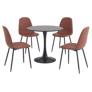 Comedor 4 Sillas Saona Café 76x80x80 cm