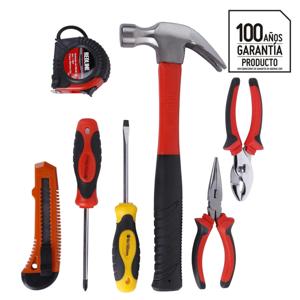 Set de Herramientas Manuales Acero 7 Piezas Redline