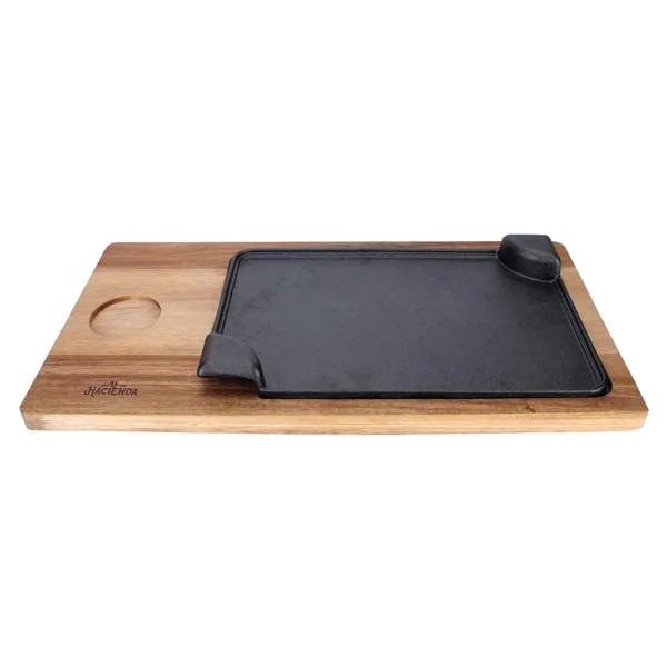 Plancha Con Base Acacia La Hacienda