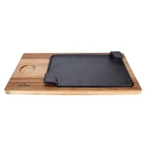 Plancha Con Base Acacia La Hacienda