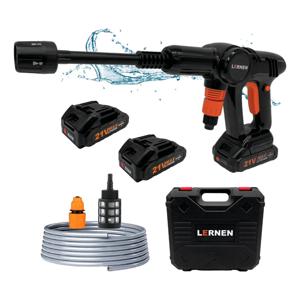 Hidrolavadora Inalámbrica Portátil Pro Lernen + 2 Baterías Color Negro Frecuencia 50Hz/60Hz