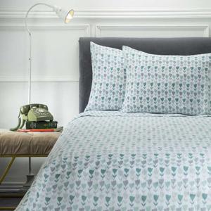 Juego de Sábanas Estampadas Casa Linda 132 Hilos King Tulipan