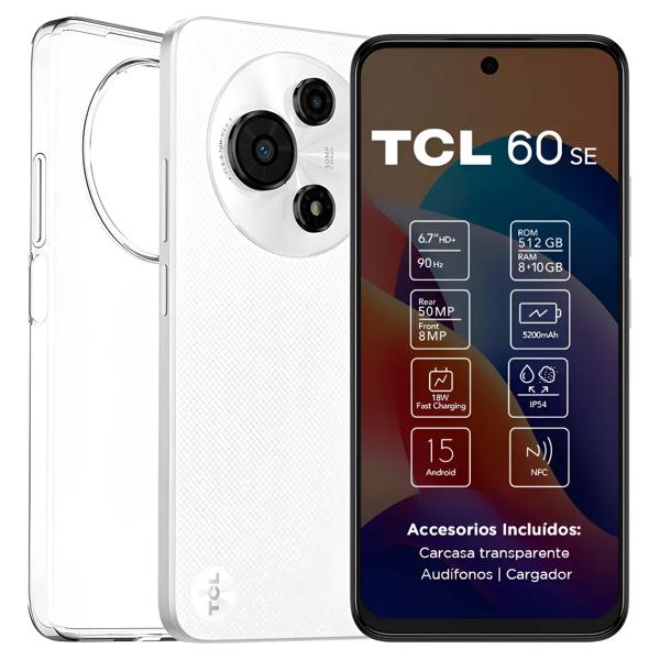Smartphone TCL 60se, Memoria 512Gb + 8Gb Ram, Blanco
