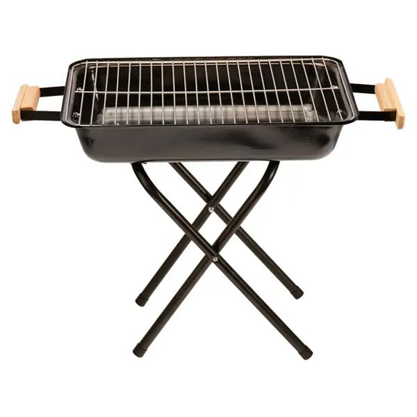 Parrilla a Carbón Rectangular Negro