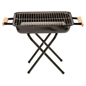 Parrilla a Carbón Rectangular Negro