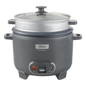 Arrocera Oster de 12 tazas de capacidad, antiadherente Gris