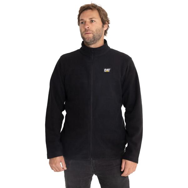 Polar Casual Hombre Microfleece Full Zip Negro Cat