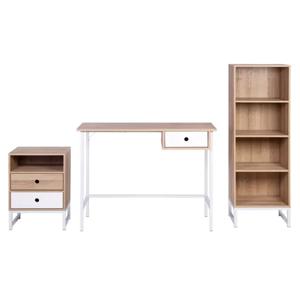 Combo Escritorio 1 Cajón + Cajonera 2 Cajones + Librero Luna