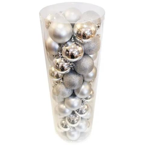 Esfera Navidad 6 cm Plateado 50 Unidades