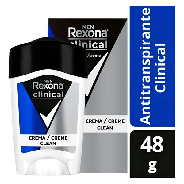 Rexona Men Clinical Desodorante En Crema 48gr Fragancia Clean
