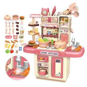 Cocina De Juguete Kitchen 32pcs Juego De Niñas Niños Rosado
