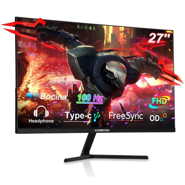 Monitor Gamer Xundefined 27 100hz Tipo C Bocina Hdmi+dp