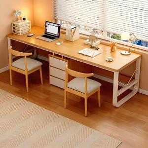 Escritorio oficina grande 2 personas 3 cajones 240x48x73 beige