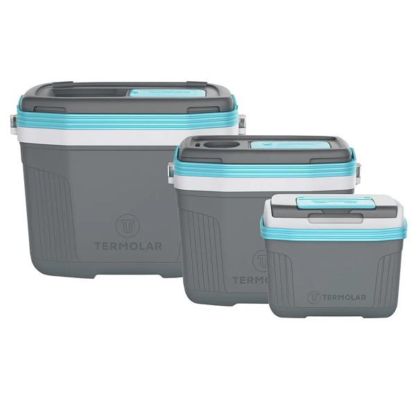 Combo cooler termolar 8lt, 20lt y 32lt gris