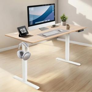 Escritorio eléctrico ajustable con memoria altura 73-118 cm beige
