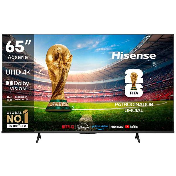 Led 65" Hisense Ultra Hd 4k 65a6nv